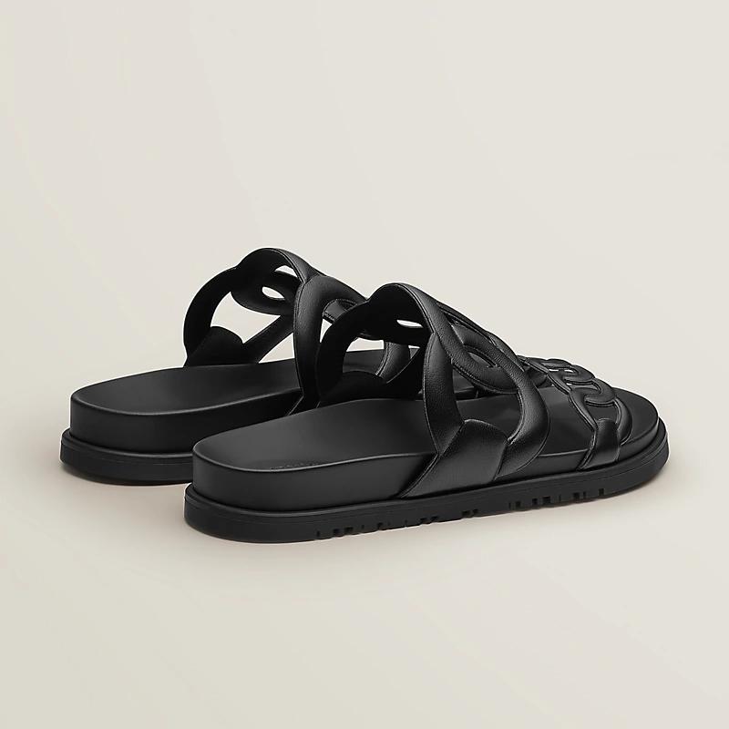 Dép Hermes Extra Sandal Nữ Đen